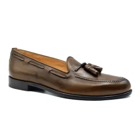 15-584-CRM FRANCO Italian Calfskin Tassel Loafer, Caramel