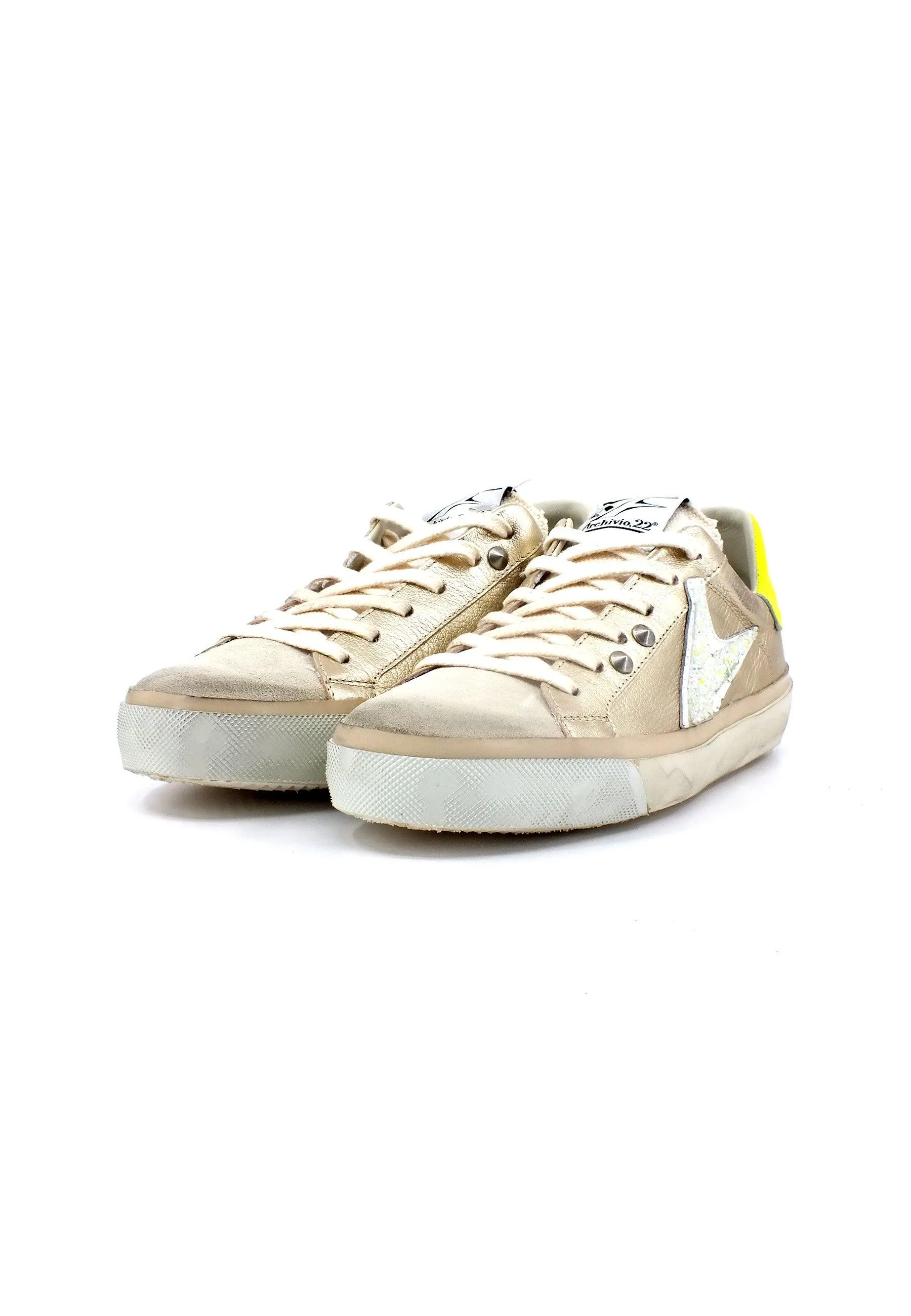 ARCHIVIO 22 Sneaker Donna Platinum Giallo Fluo STUD785