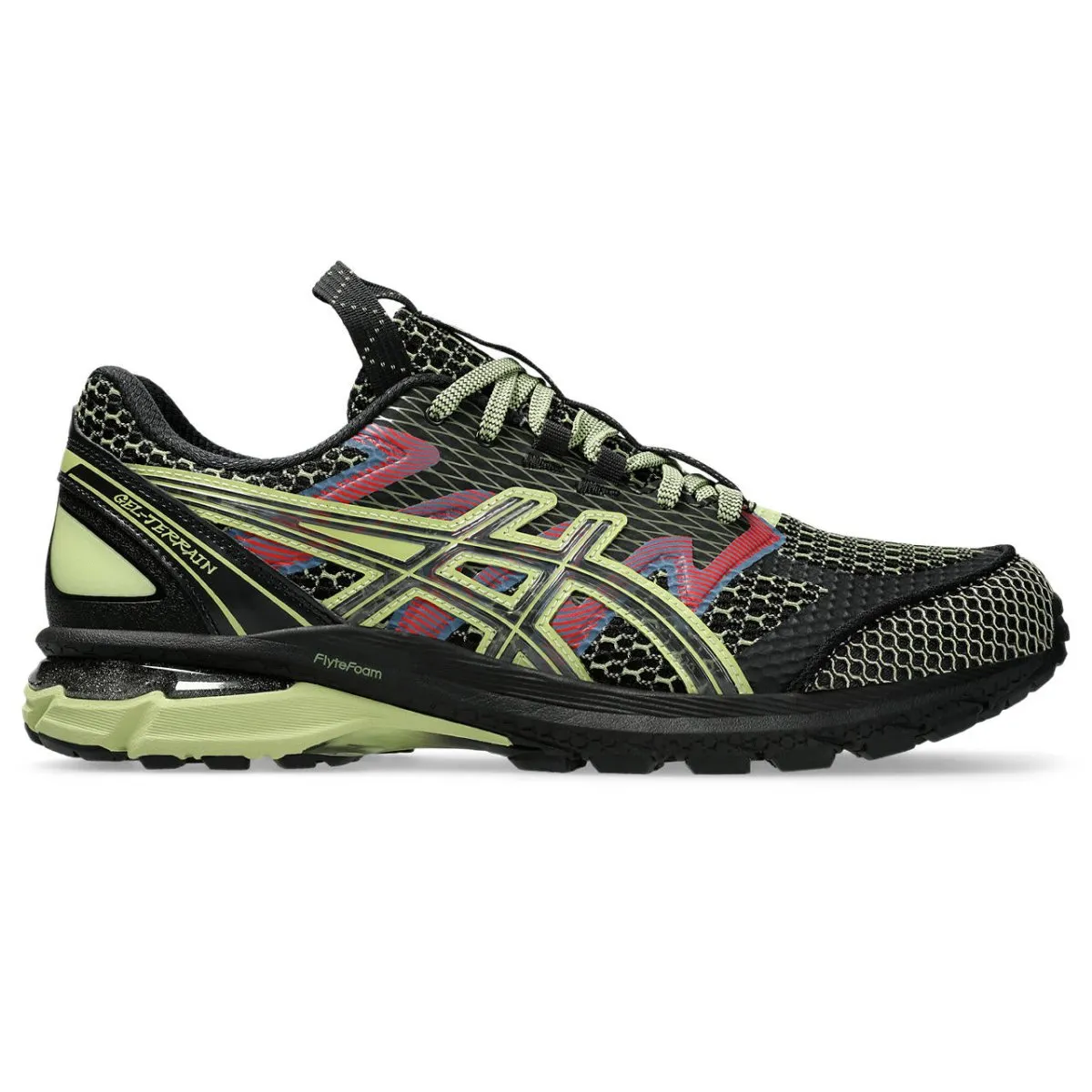 ASICS sneakers US4-S GEL-TERRAIN BLACK/NEON LIME