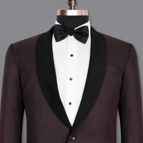 Aubergine Tuxedo Wool Rich Blazer