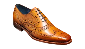 Barker McClean Classic Full Brogue Oxford Shoe - Cedar Calf / Paisley Laser