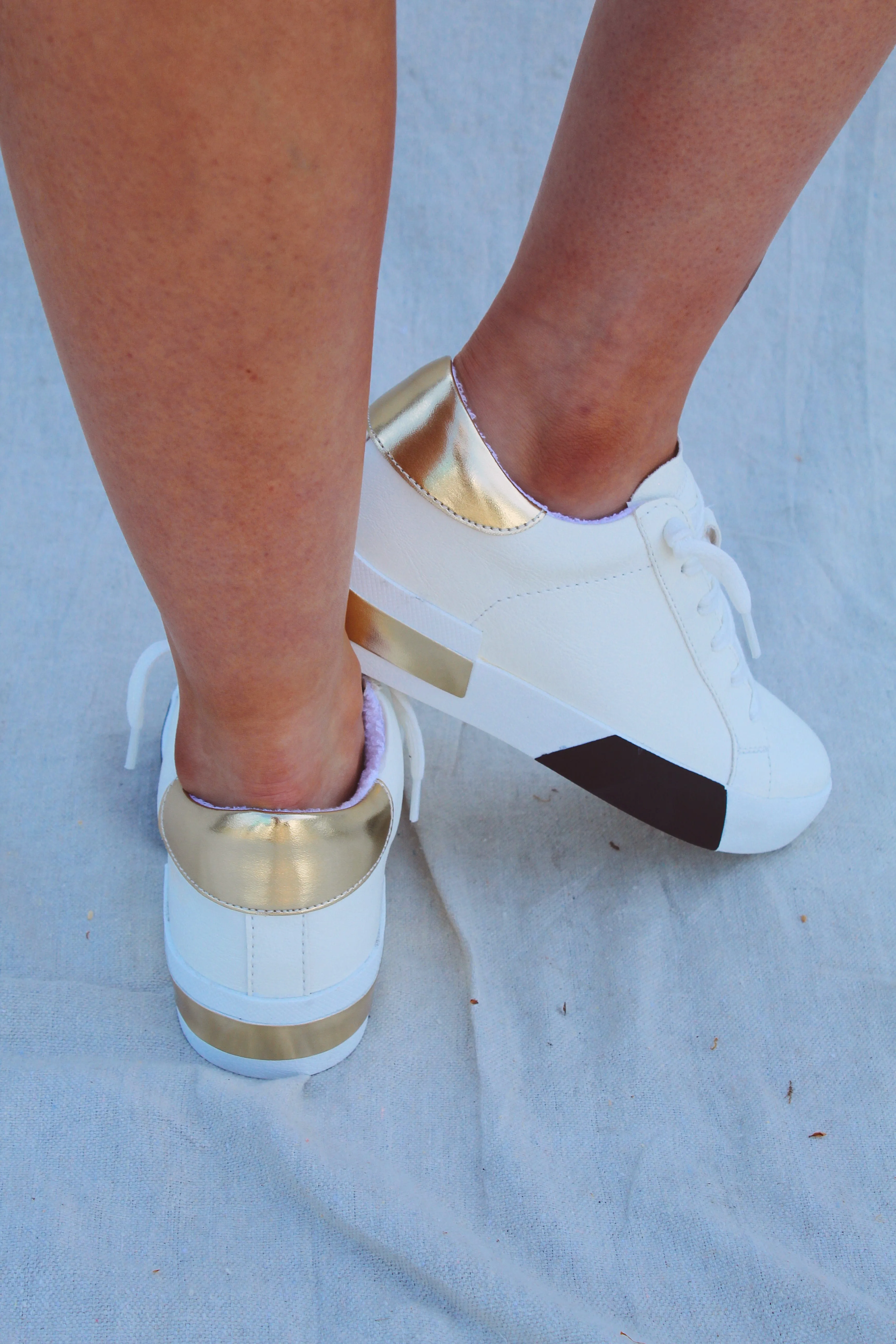 Black & Gold Detail Sneakers