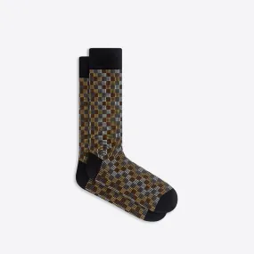 Checkerboard Mid-Calf Socks