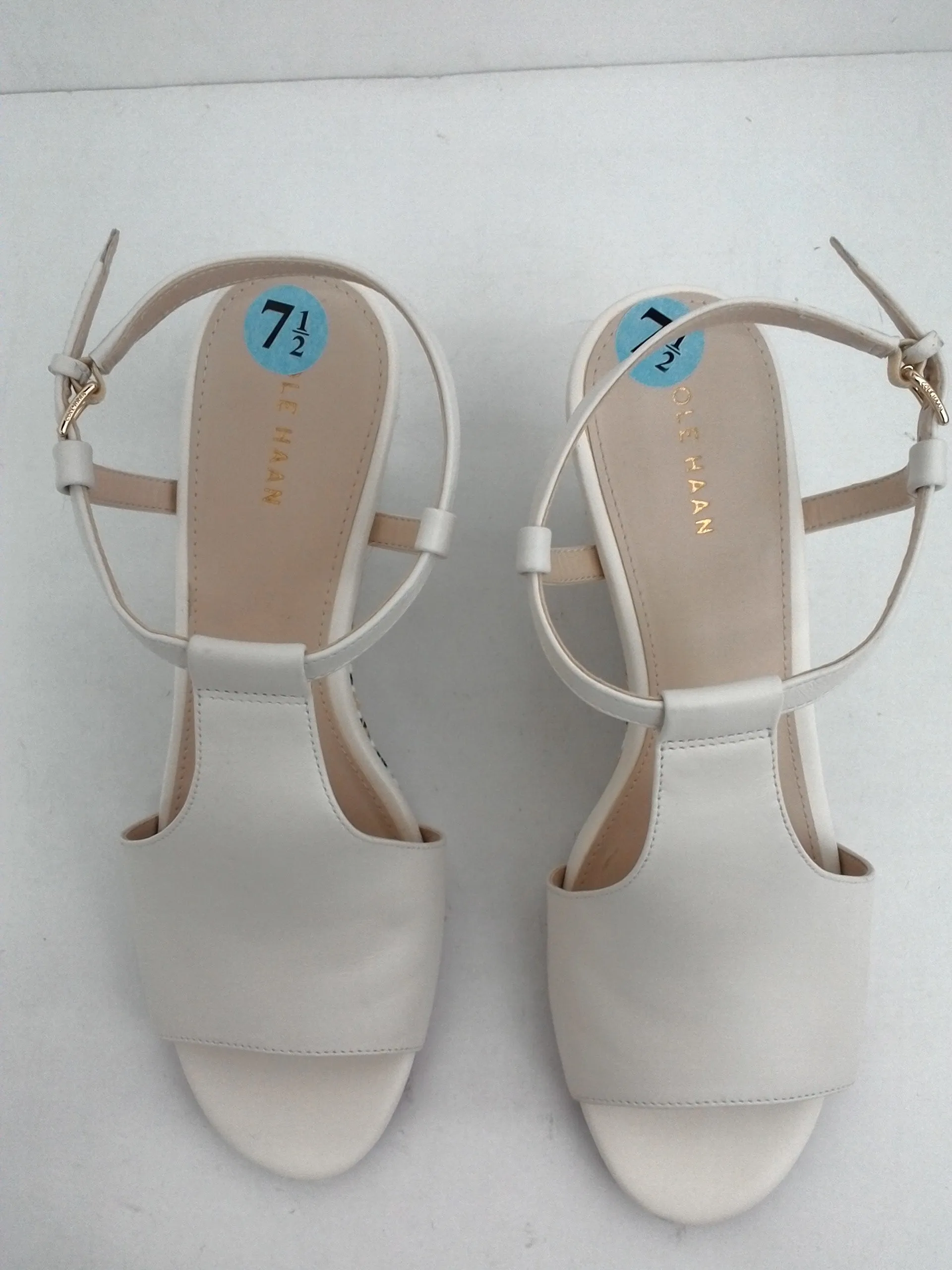 Cole Haan Women's White Wedge Sandal Size 7.5 B