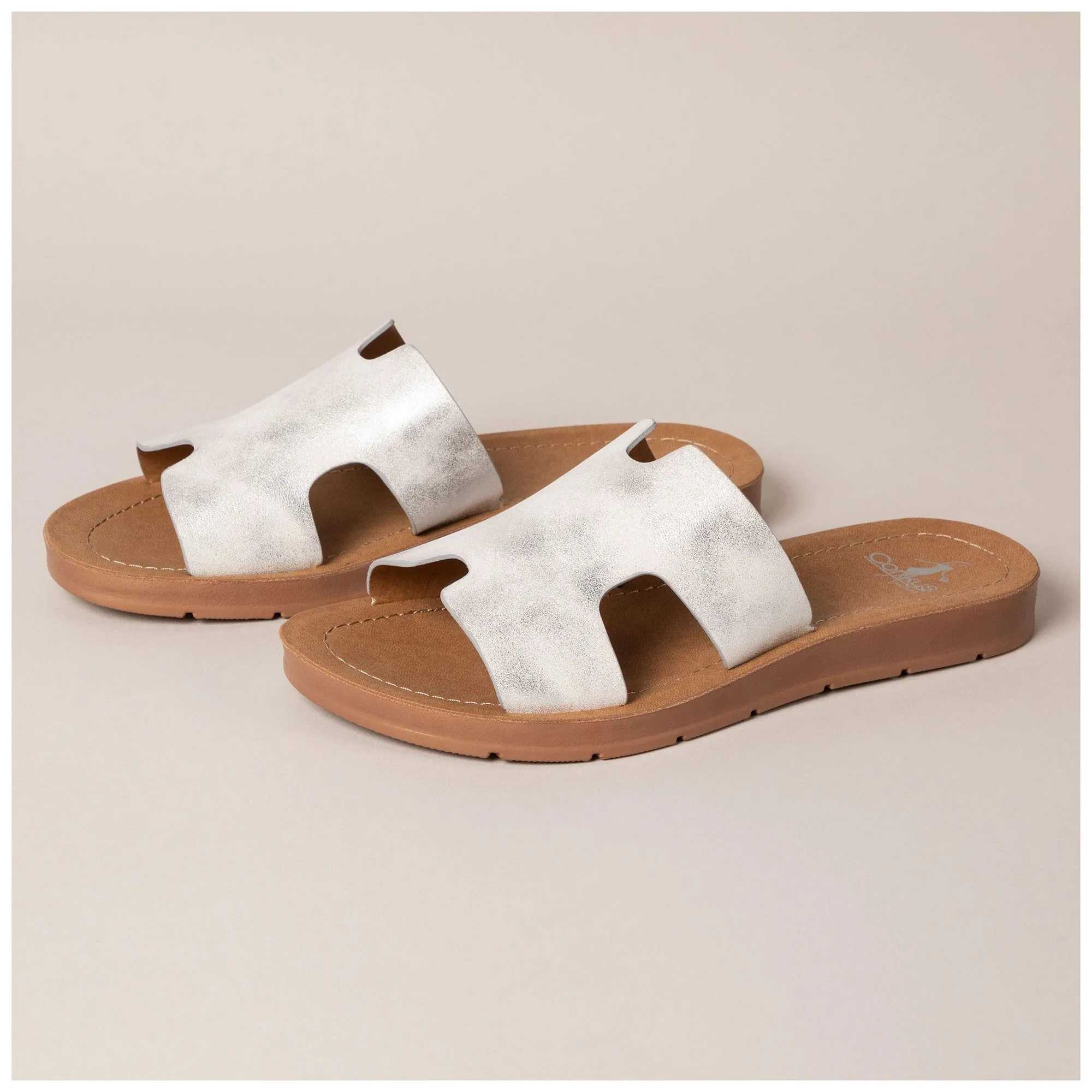 Corky's Bogalusa White Distressed Sandal