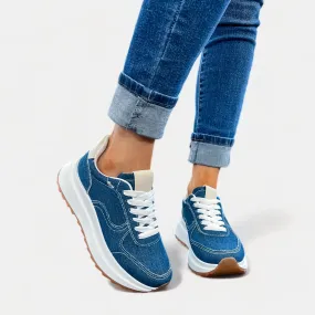 Dark Blue Denim Sneakers