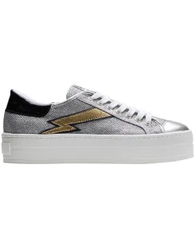 Department Of Finery Women's Kiki Leather Sneaker - SILVER