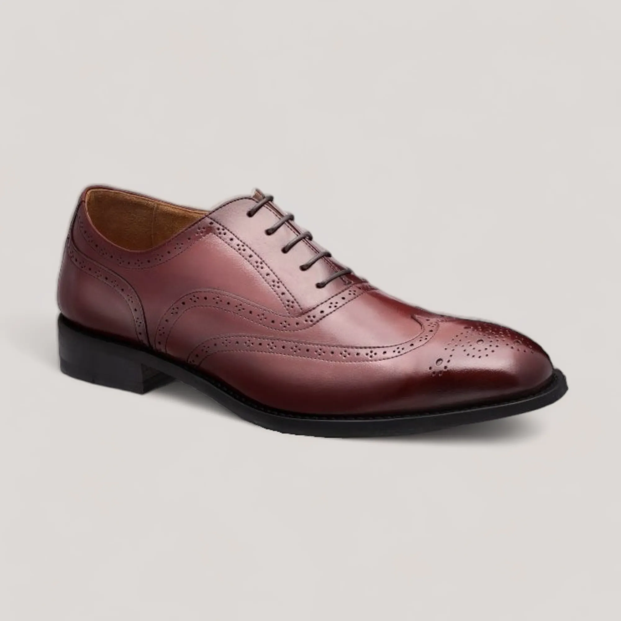 Firenze | Maroon Wingtip Brogue Shoes