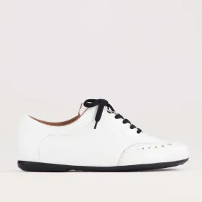 Flat Lace-up Sneaker in White - 12727