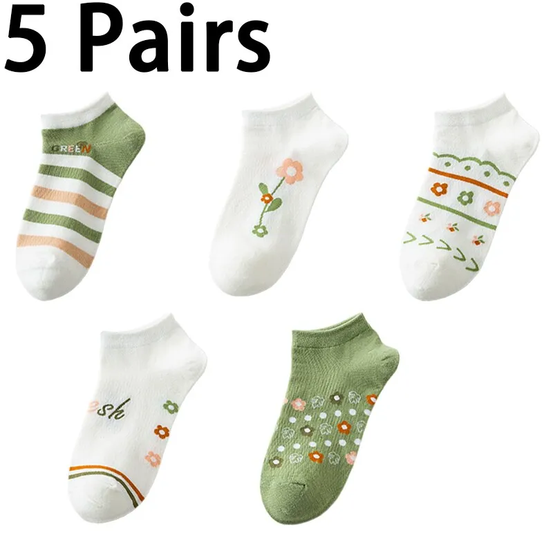 Kawaii Matcha Flower Socks