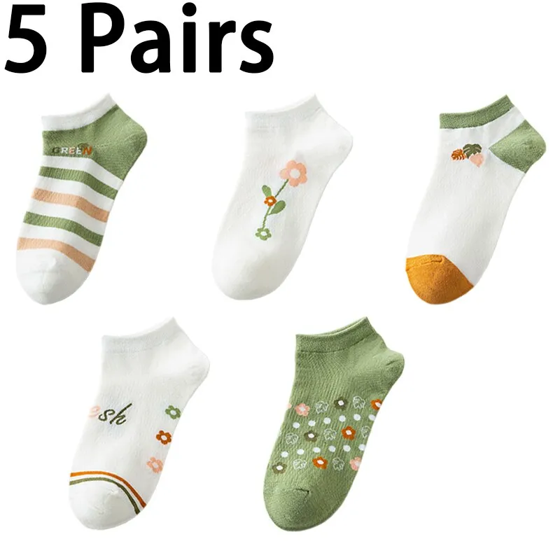 Kawaii Matcha Flower Socks