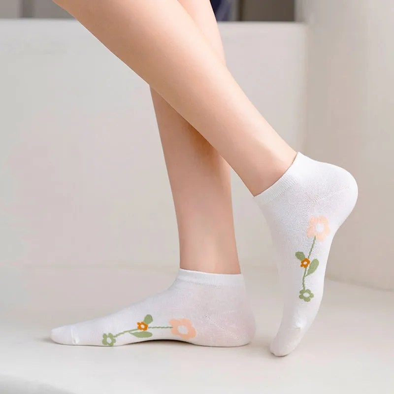 Kawaii Matcha Flower Socks