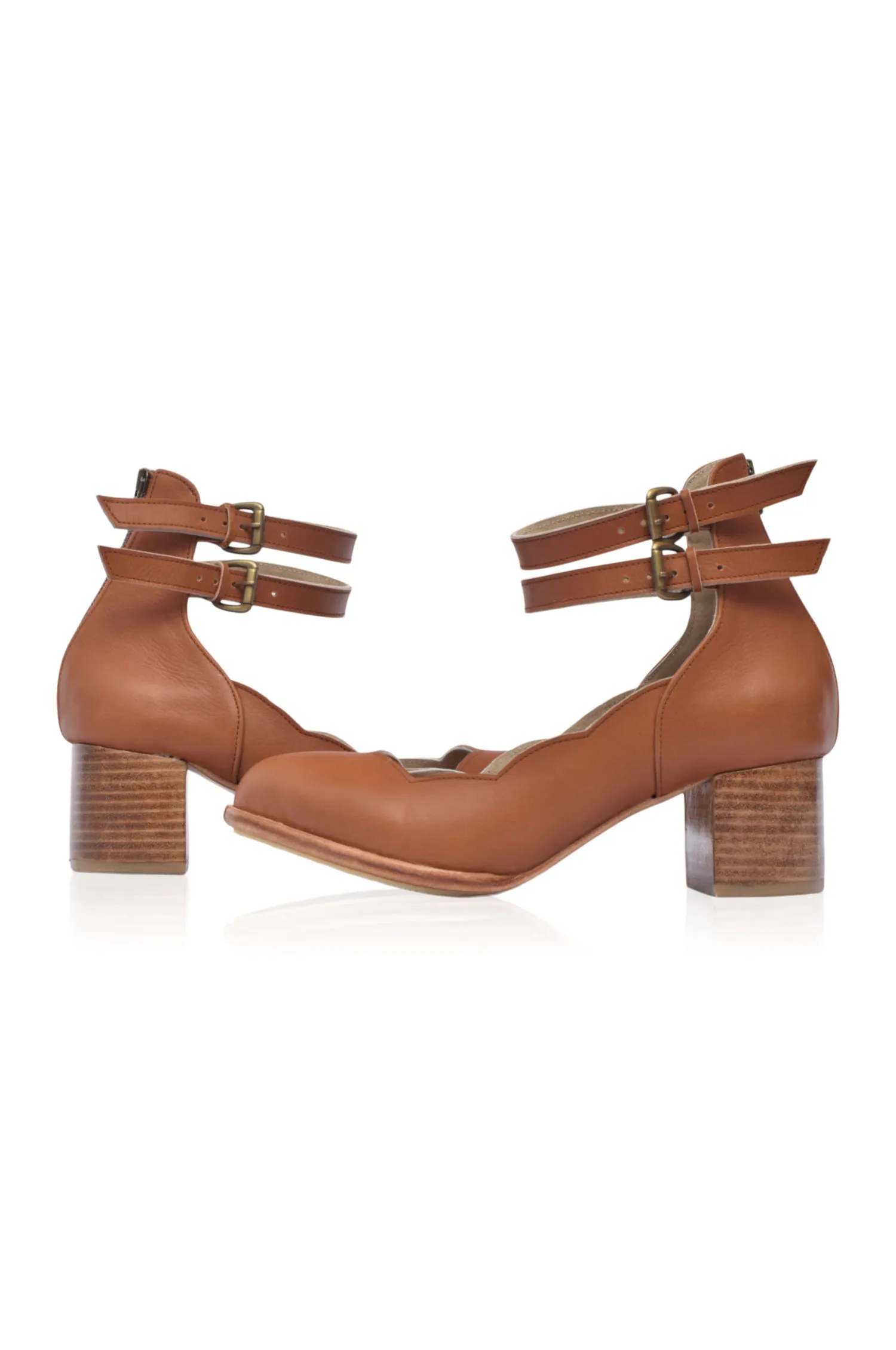 Lily Valley Leather Heels