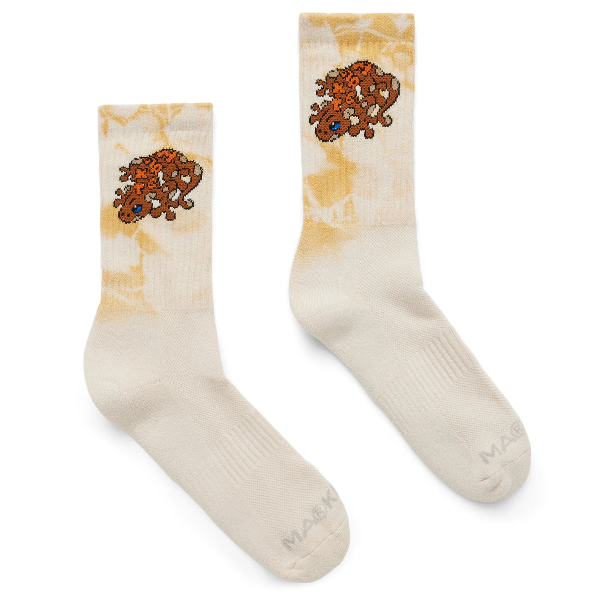 LIZARD TIE DYE SOCKS (CREAM)