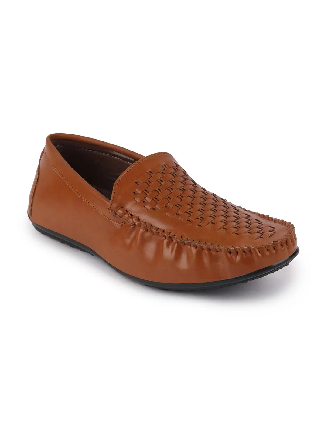 Men Tan Casual Slip-On Loafers