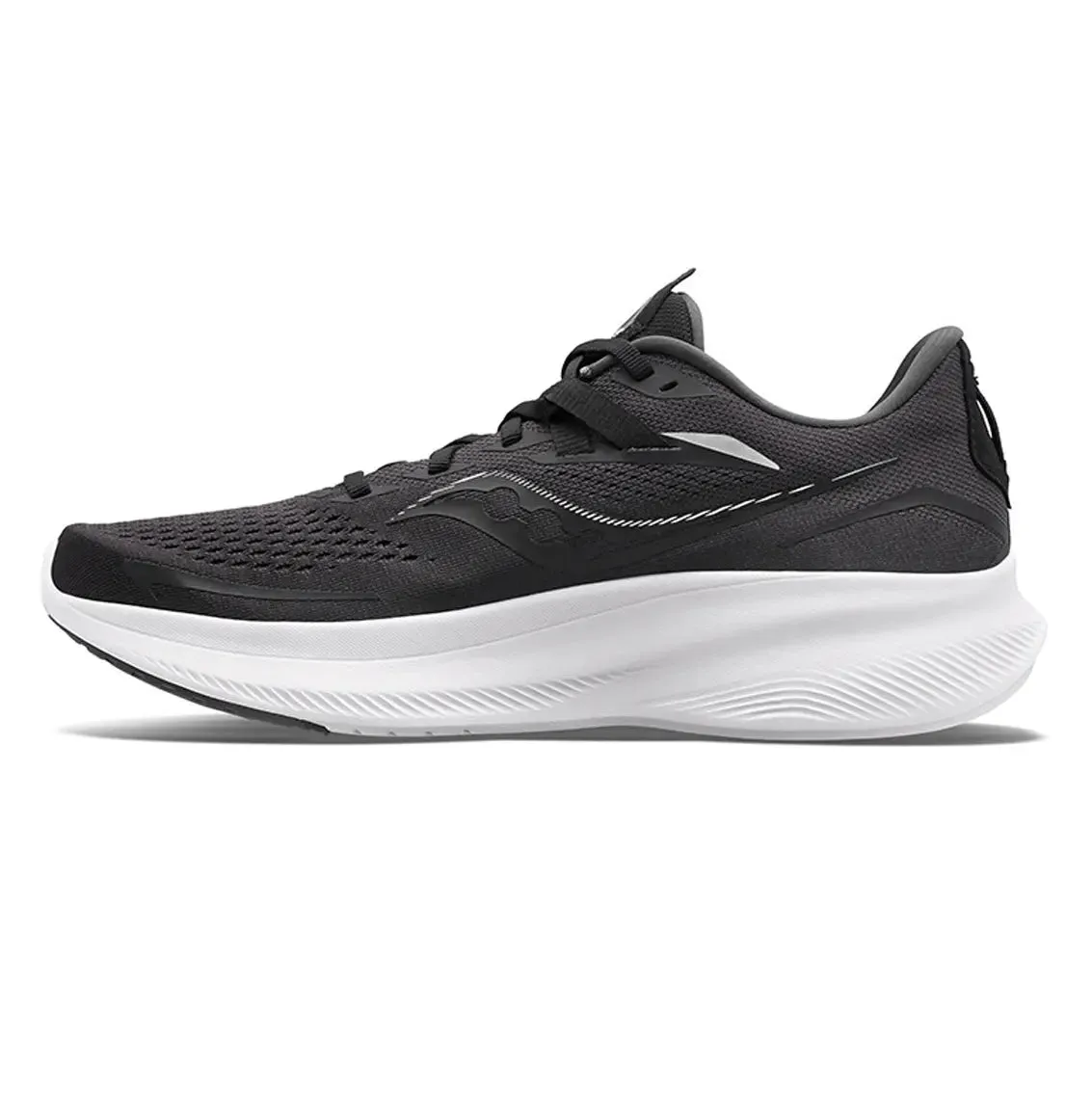 Mens Saucony Ride 15 (Wide) - Black / White