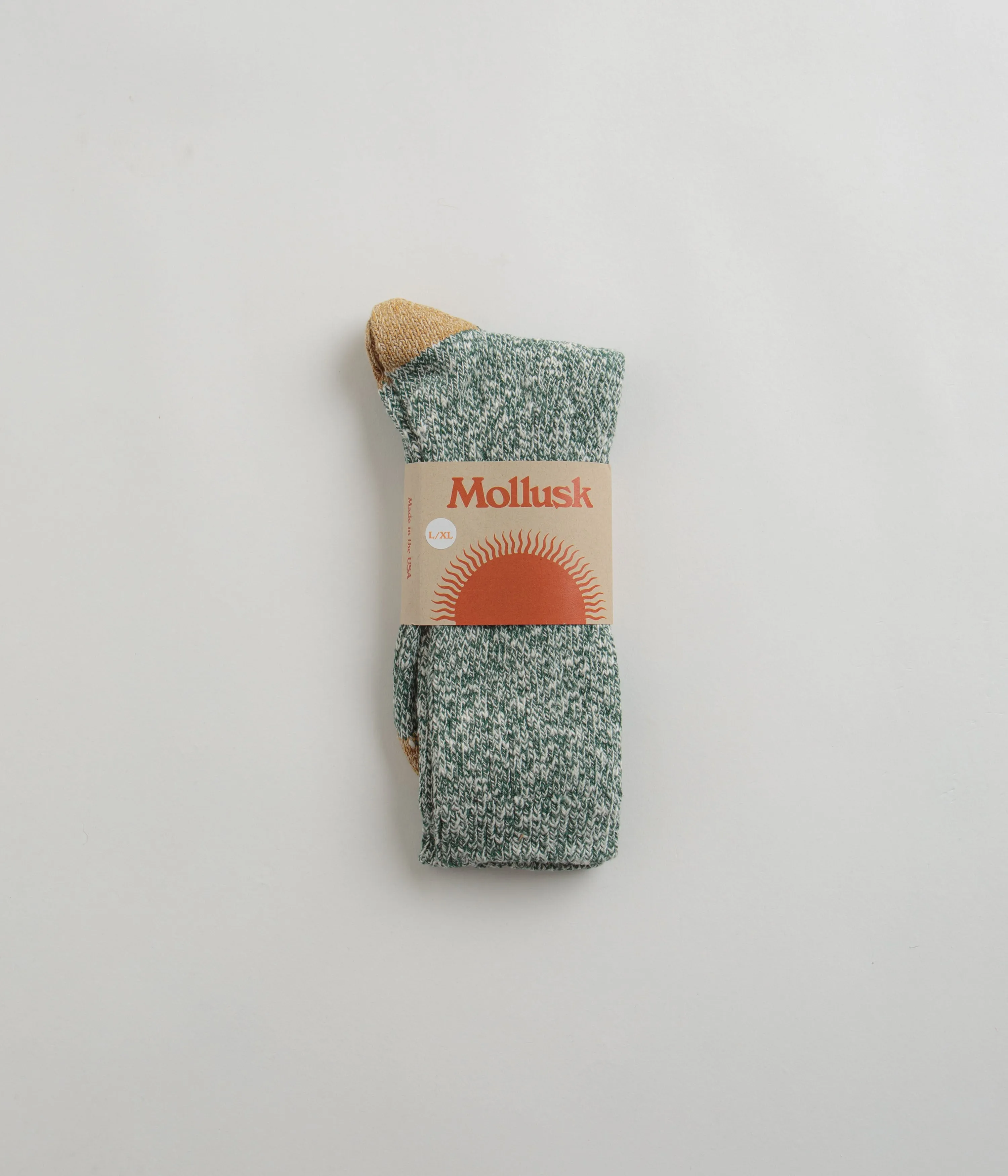 Mollusk Marled Utility Socks - Bottle Green