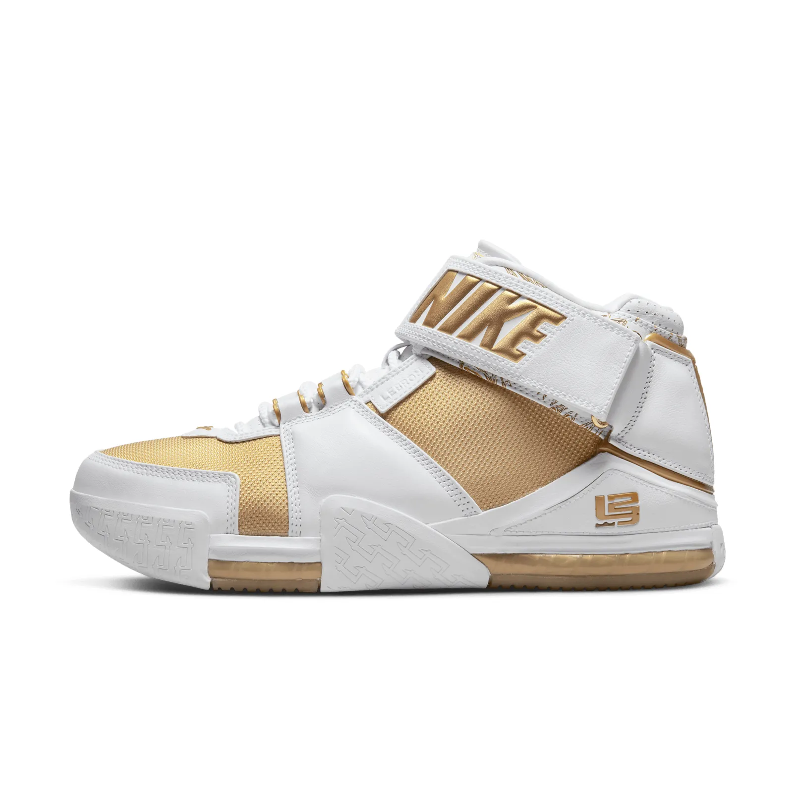 NIKE LEBRON 2 "MACCABI" - WHITE/METALLIC GOLD-VARSITY CRIMSON