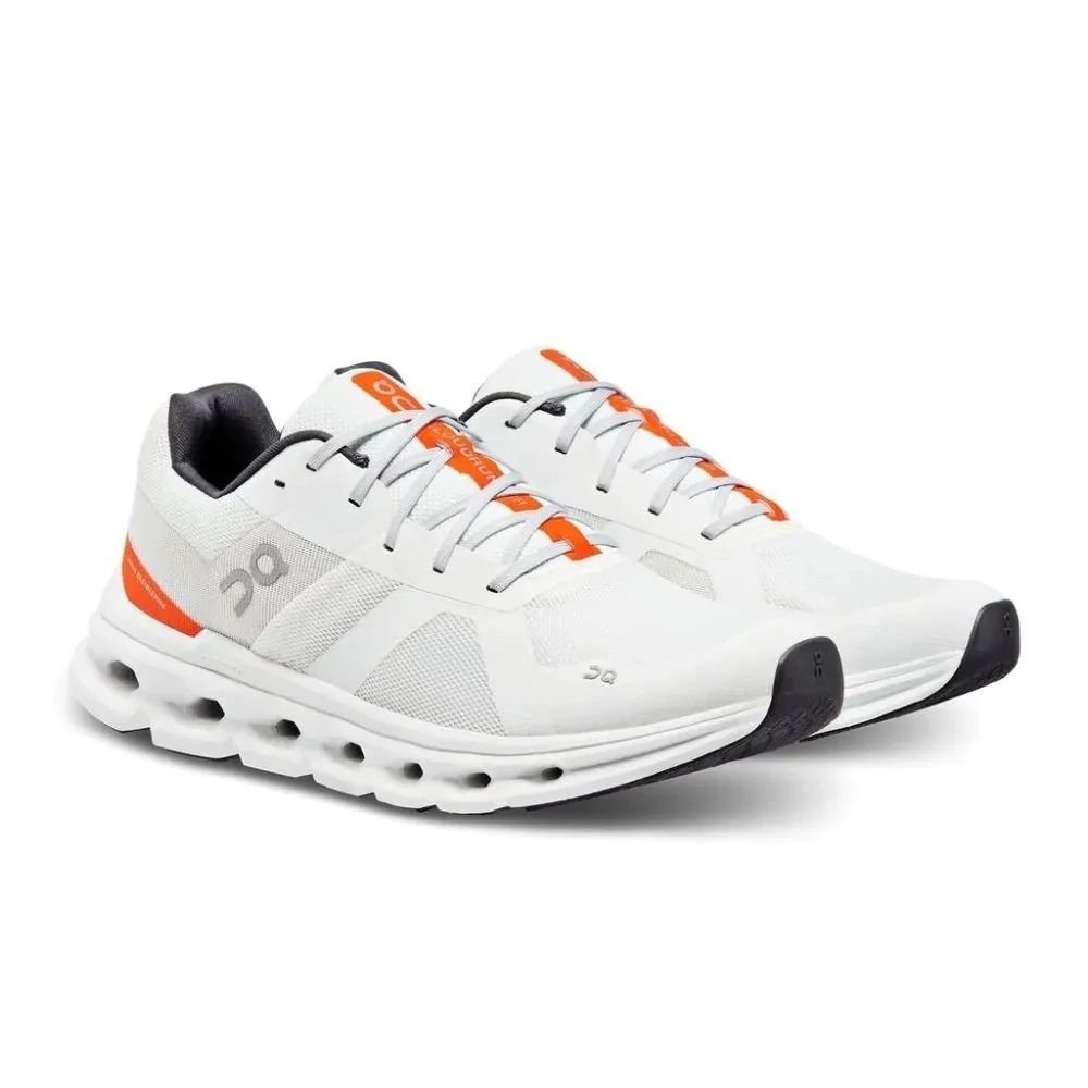 On Men's Cloudrunner Wide - Undyed-White/Flame