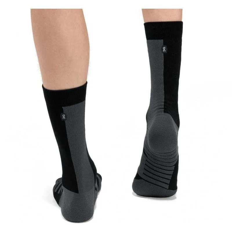 On Running High Sock (Mens) - Black/Shadow