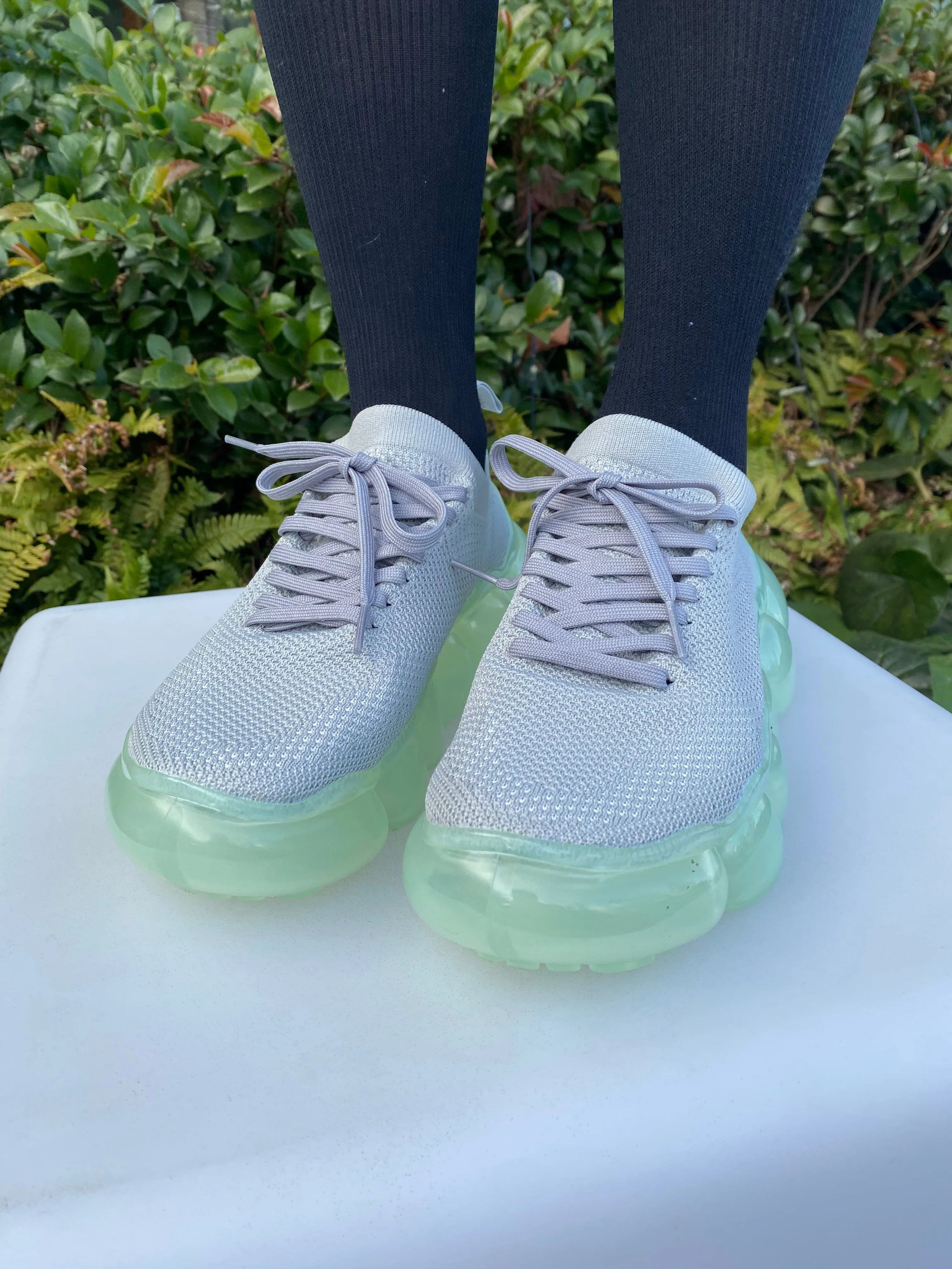 "Jewelry" Basic Shoes / Mint Gray