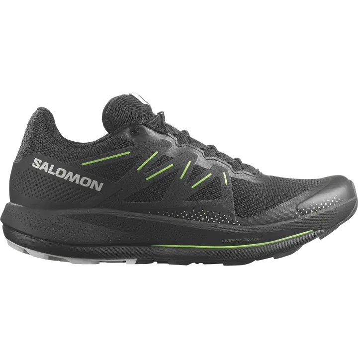 Salomon Pulsar Trail Shoe (Men's) Black / Black / Green Gecko