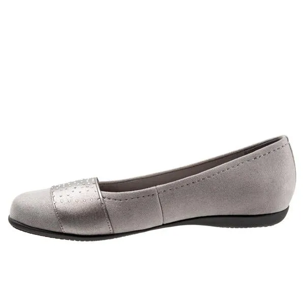 Samantha Grey Micro Ballet Flat Shoes