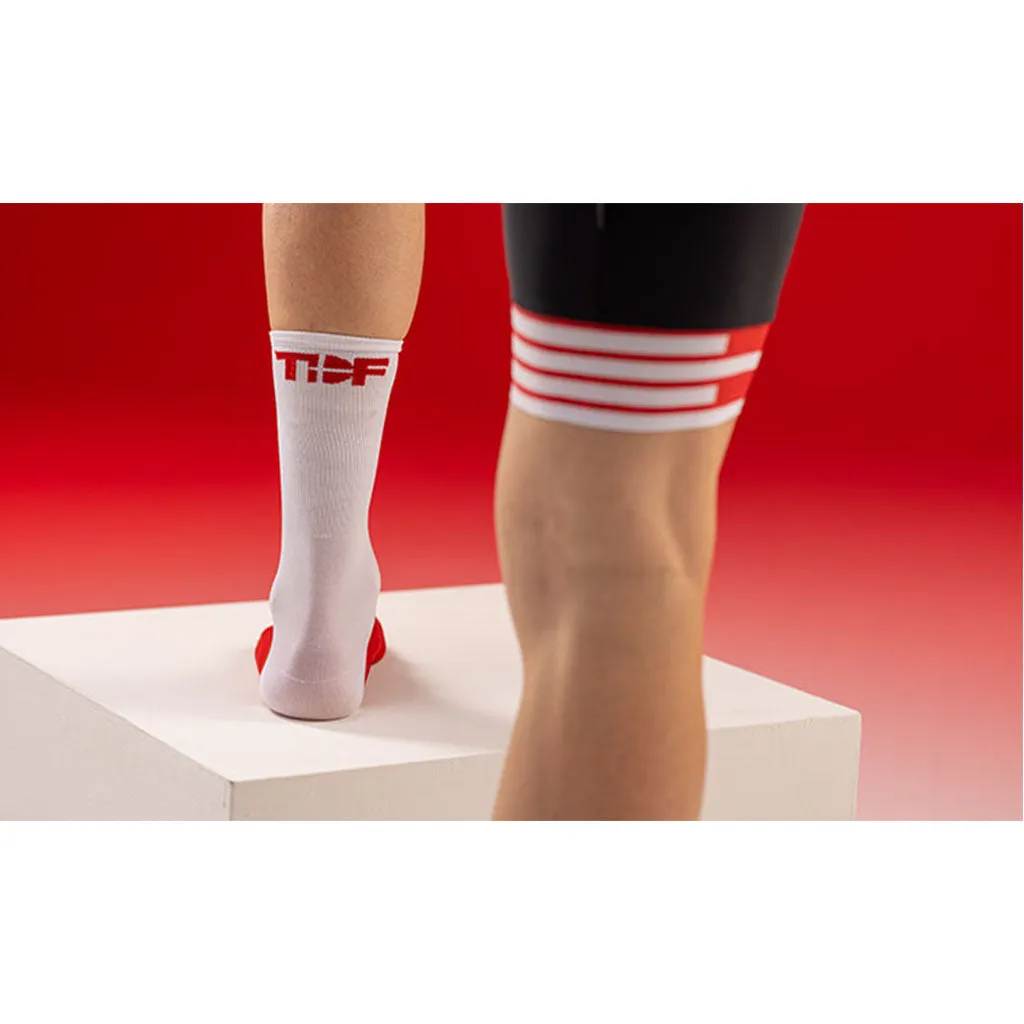 Santini TDF Gran Depart Copenhague Socks - White