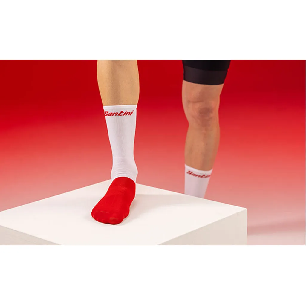 Santini TDF Gran Depart Copenhague Socks - White