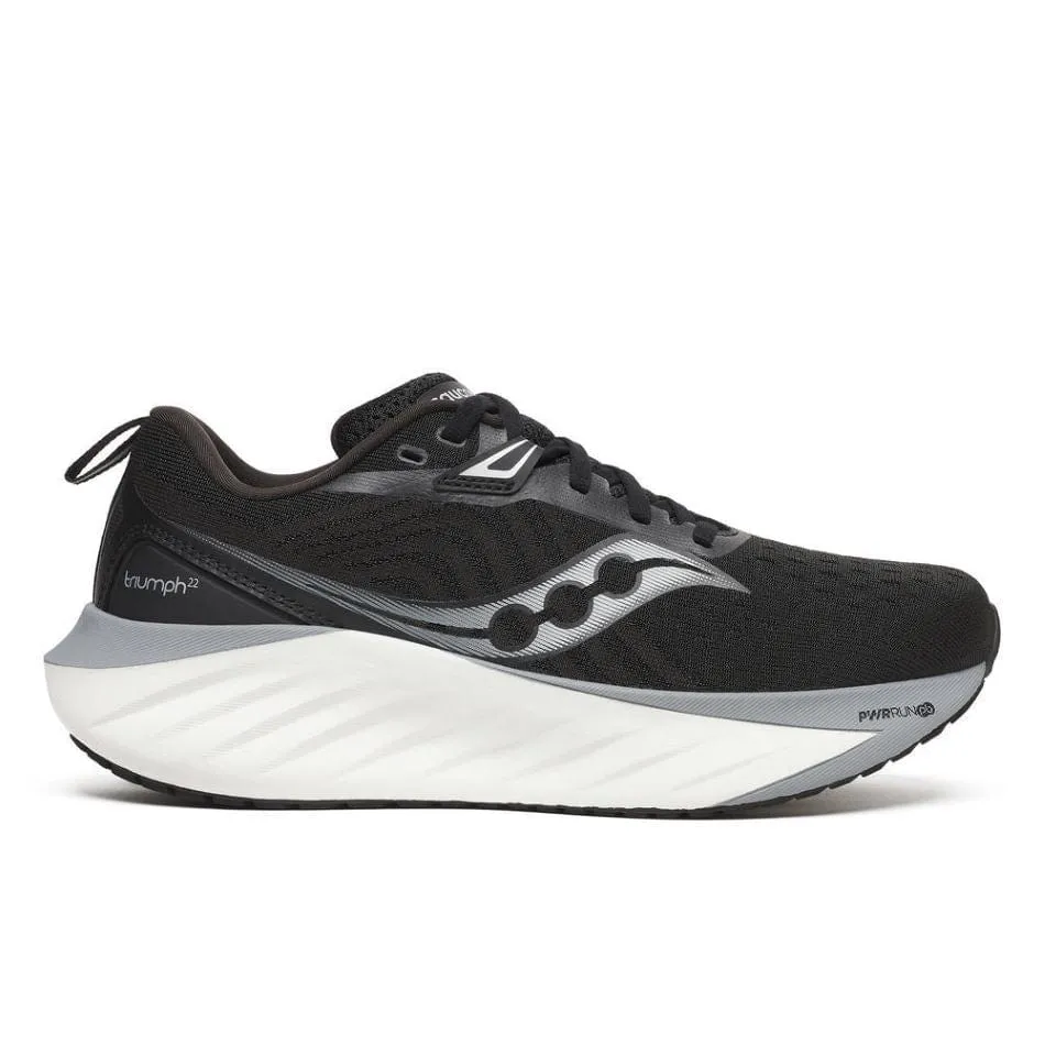 Saucony Triumph 22 Women's Running Shoes SS24 Black/White