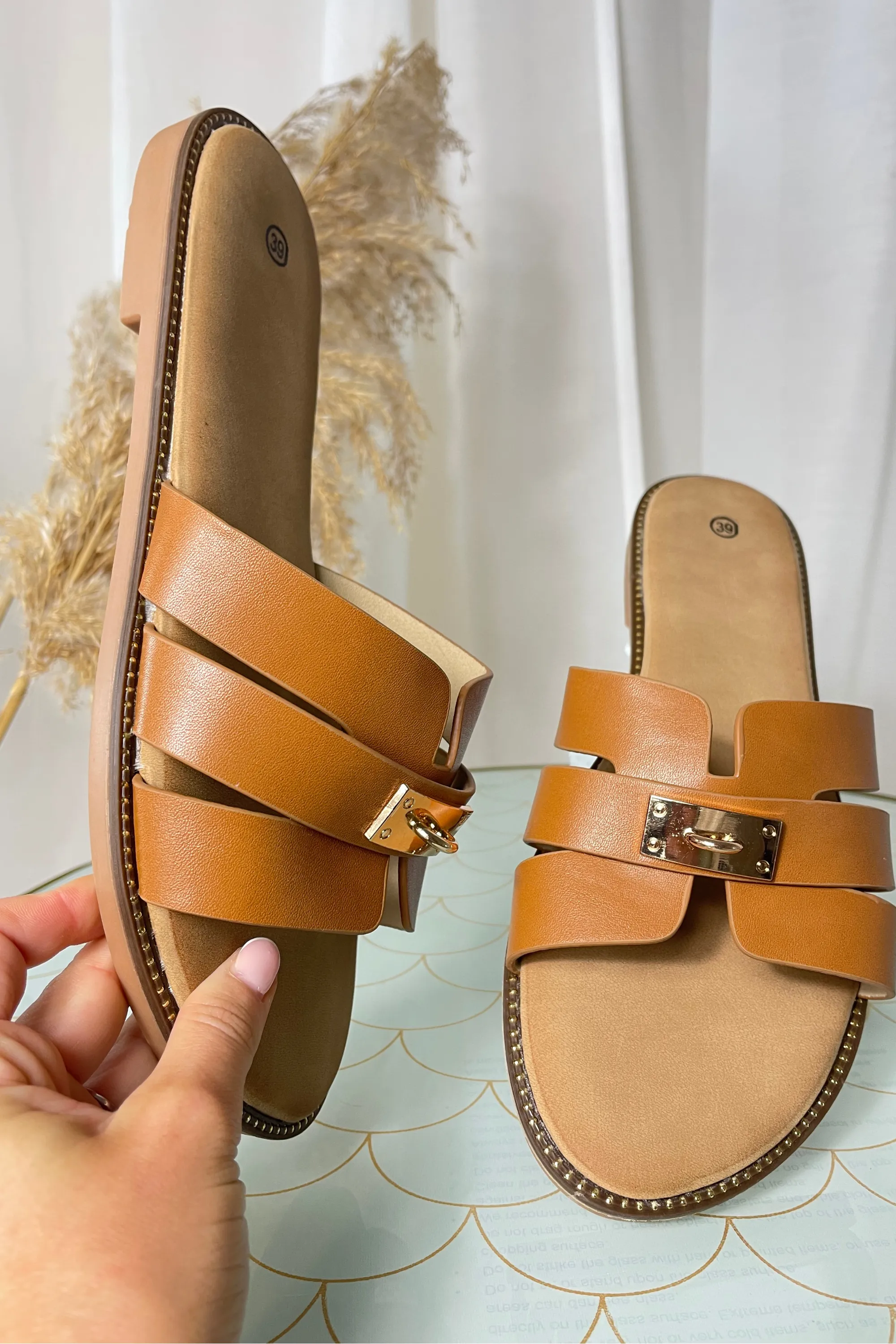 Tan strap sandals (PRE ORDER 24th MAY)