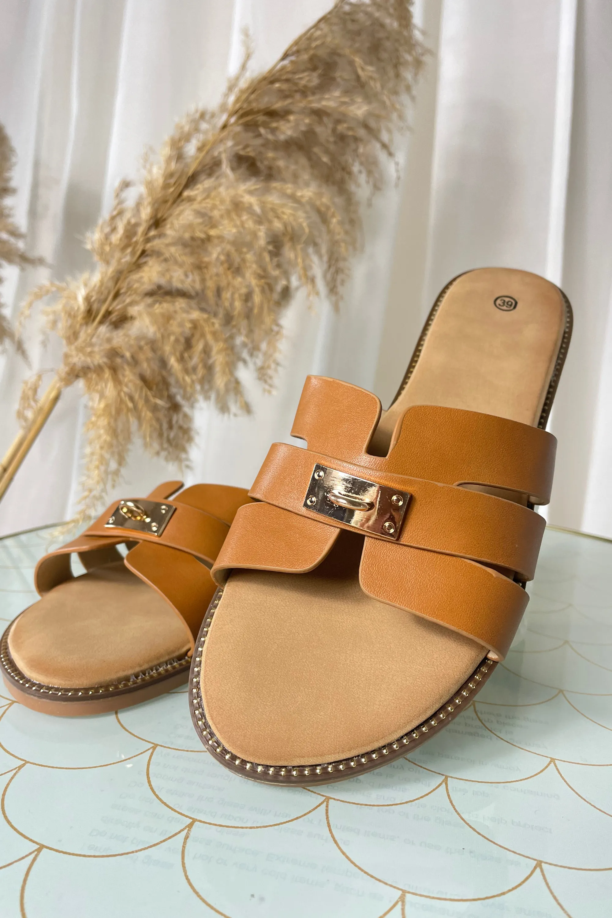 Tan strap sandals (PRE ORDER 24th MAY)