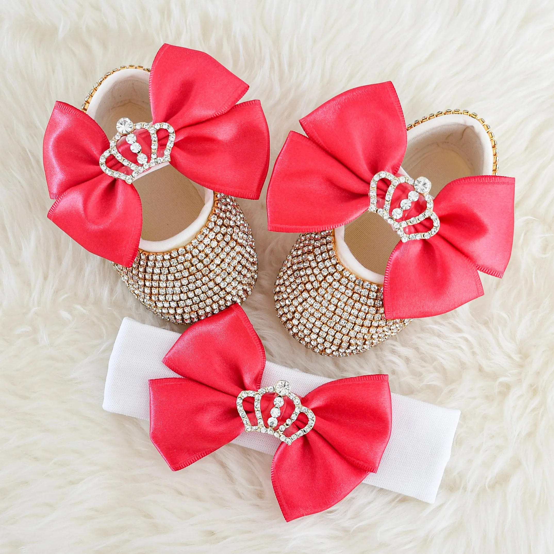 The Queen Swarovski Baby Girl Shoes