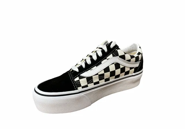 Vans women's sneakers shoe with wedge Old Skool Platform VN0A3B3UHRK1 checked black white