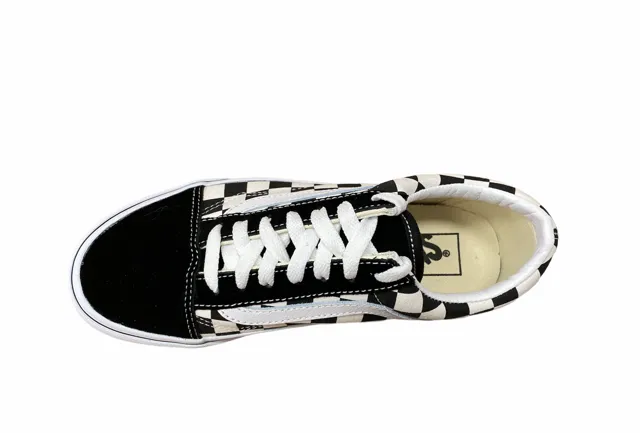 Vans women's sneakers shoe with wedge Old Skool Platform VN0A3B3UHRK1 checked black white