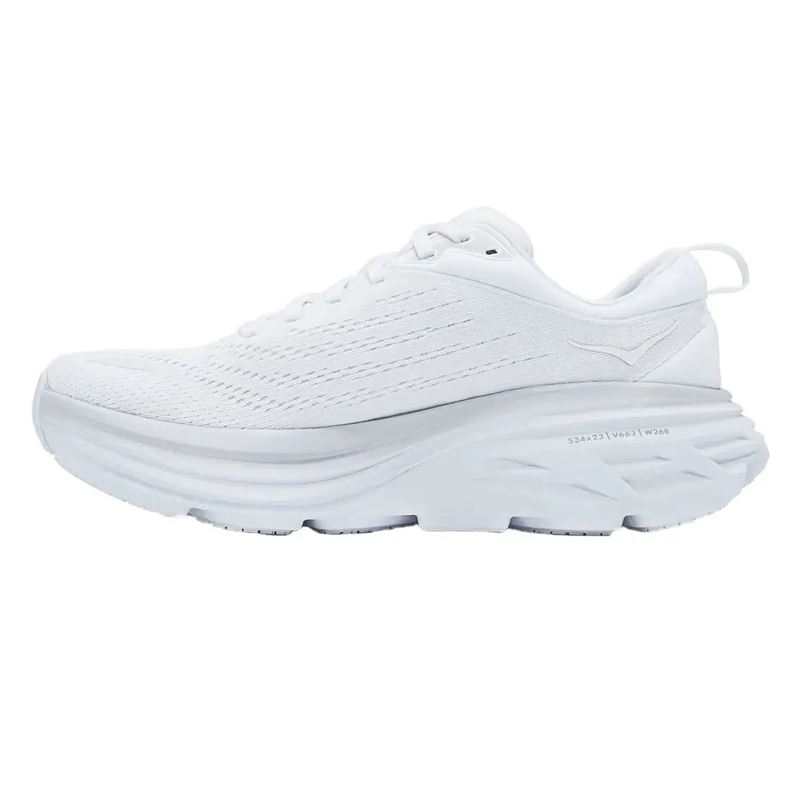 Womens Hoka Bondi 8 - White / White