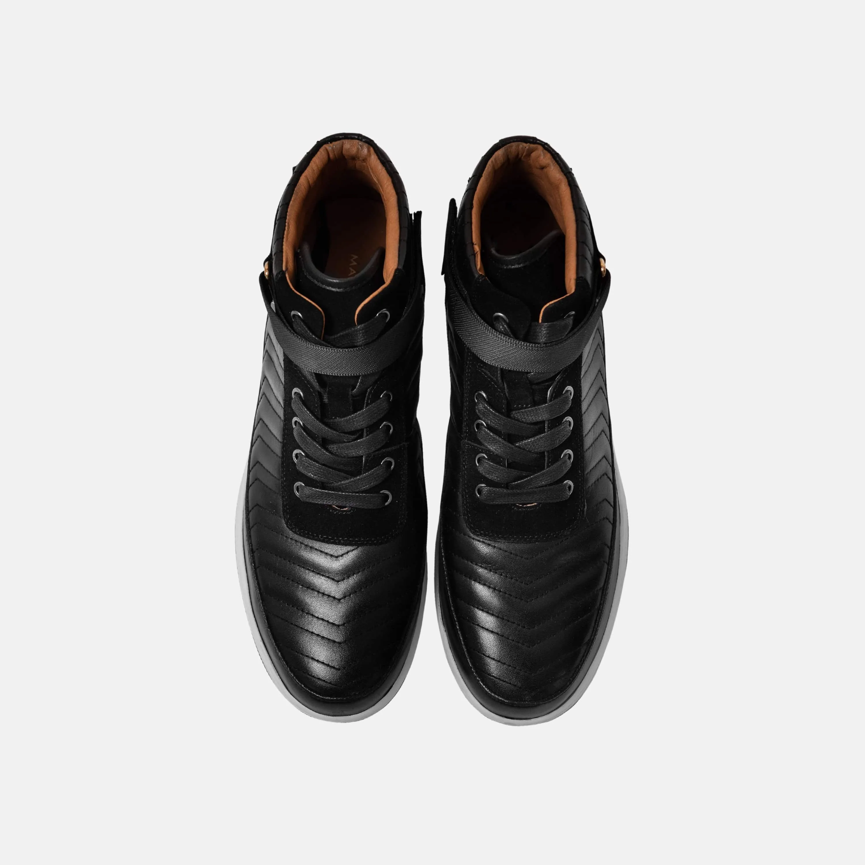 Yesler Black Leather High Top Sneakers